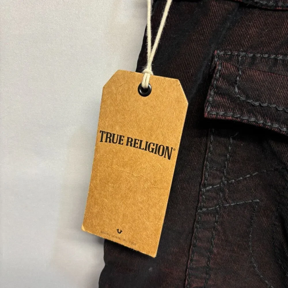 NWT True Religion Men Geno Relaxed Slim Jeans Denim Size 42 Flap C127 -27